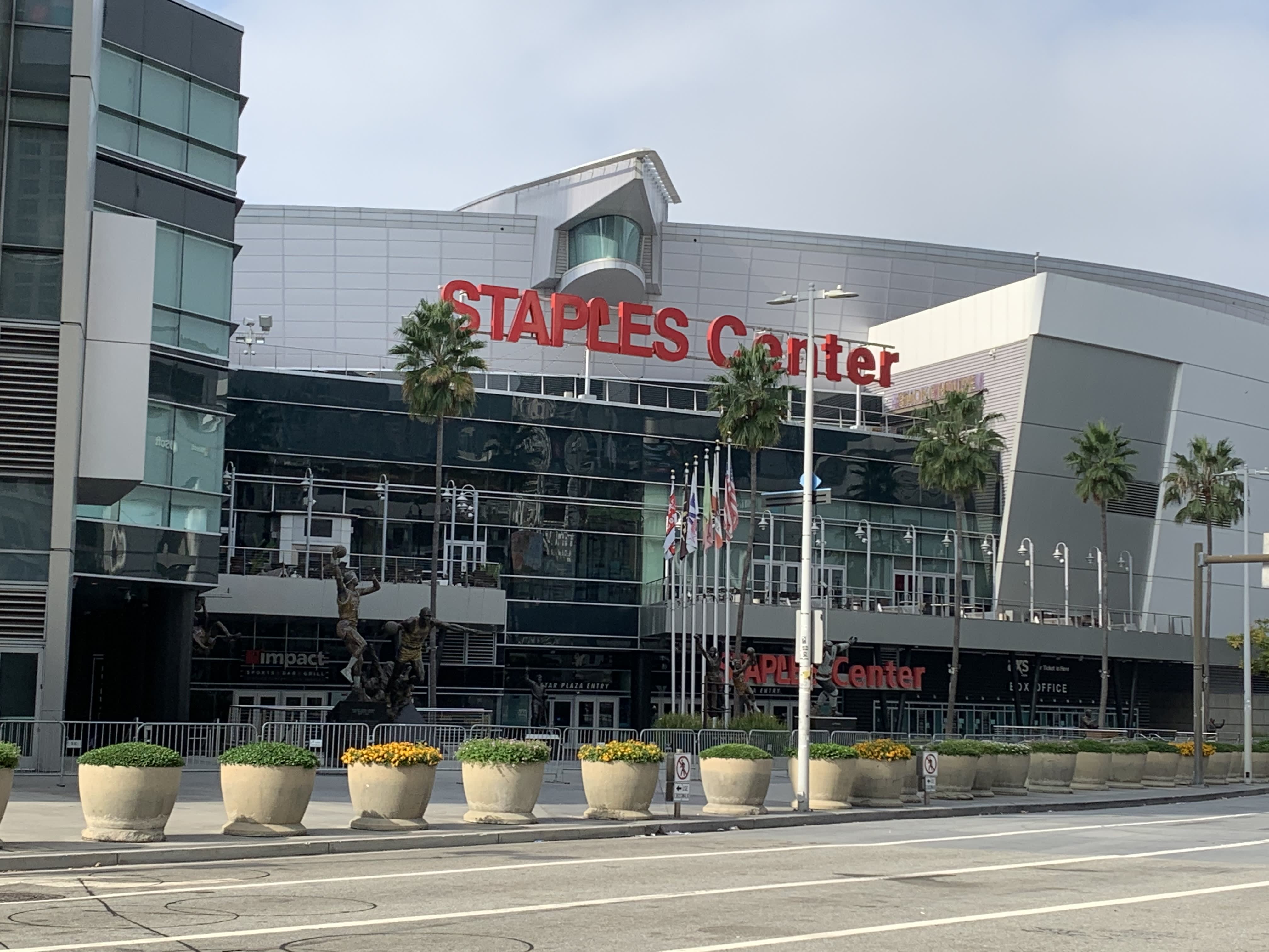 entrance to Staples Center in Los Angeles