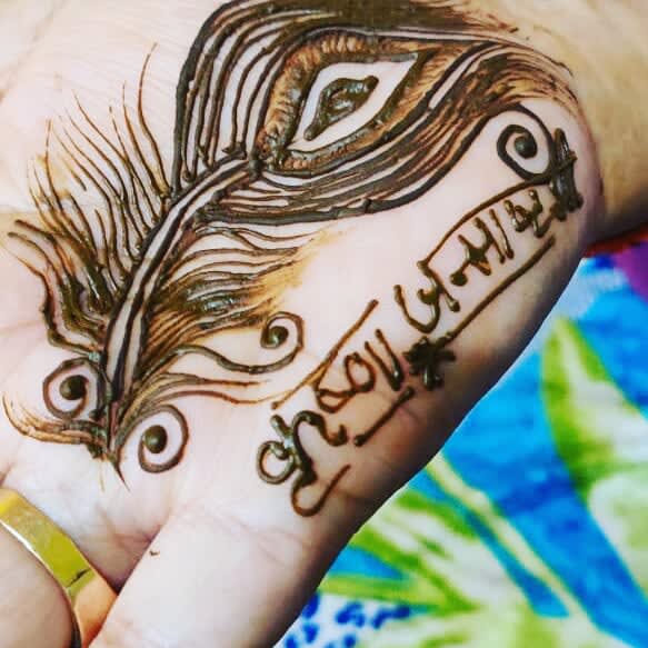 Peacock and Feather Heena Mehndi Tattoo Temporary Tattoo For Women   Temporarytattoowala