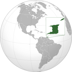 Trinidad and Tobago location on globe