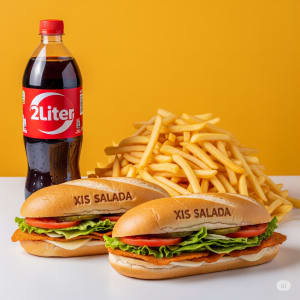 Imagem de Combo 2 Xis Salada + Fritas + Refrigerante