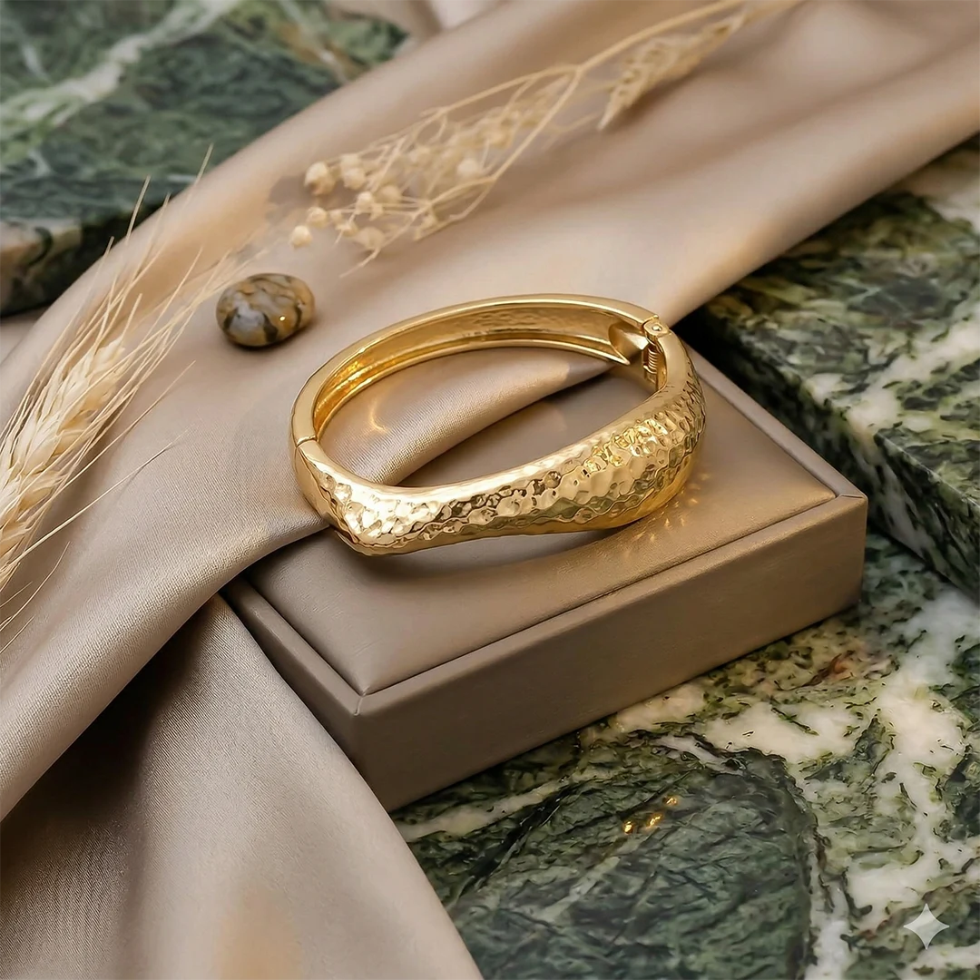 The sculpt Hammered Cuff view 2