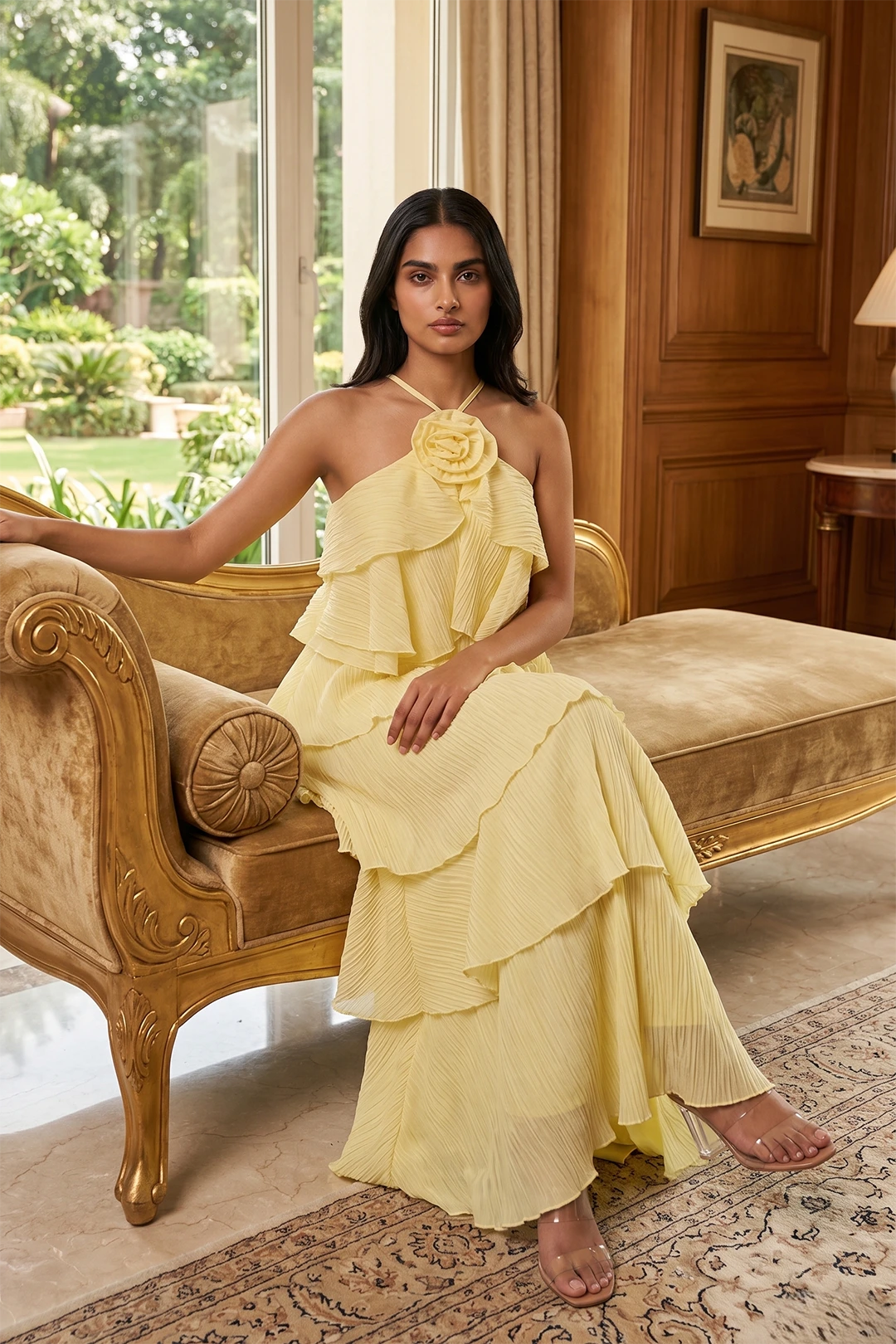 Buttercream Bloom Halter Gown view 4