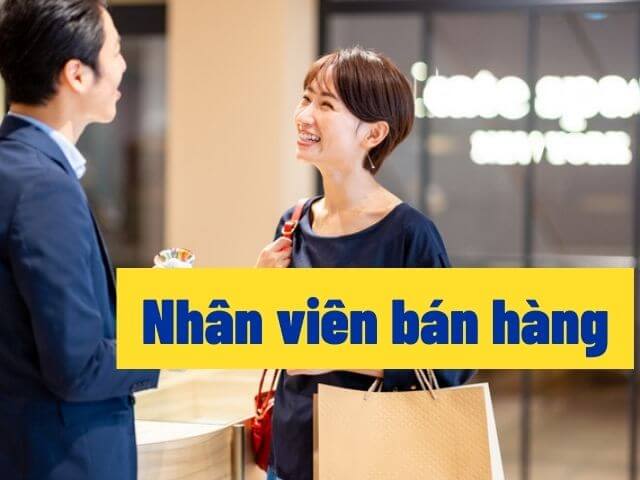 nhân viên bán hàng lĩnh vực bán lẻ