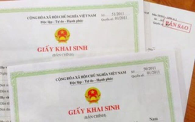 giấy khai sinh