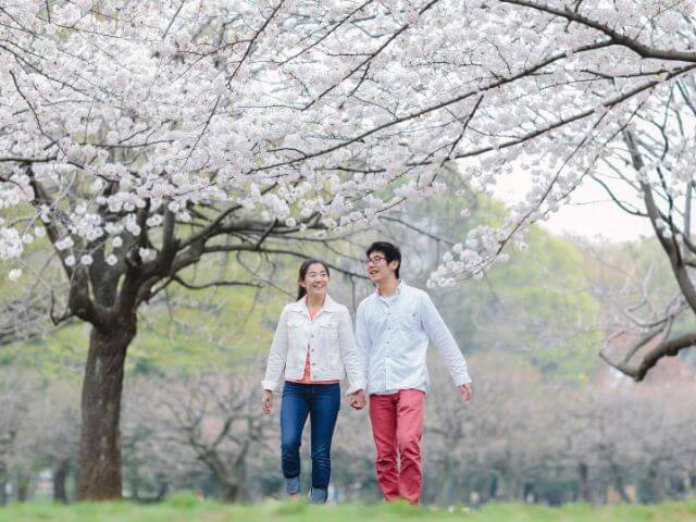 người Nhật trang phục mùa xuân