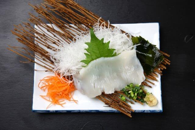 Ika Somen (Mực) sashimi Nhật Bản