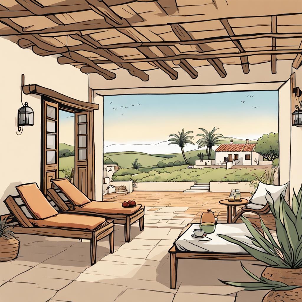 Private elegant holiday rooms in Farmhouse villa, SANTA EULALIA – Property Code: AGR-CTXMUE