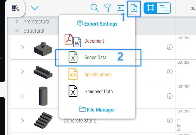 Export Scope Data from Plannerly