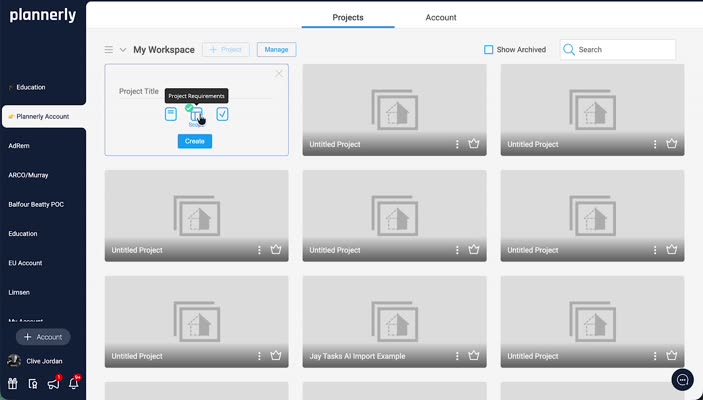 Create new project and enter Scope