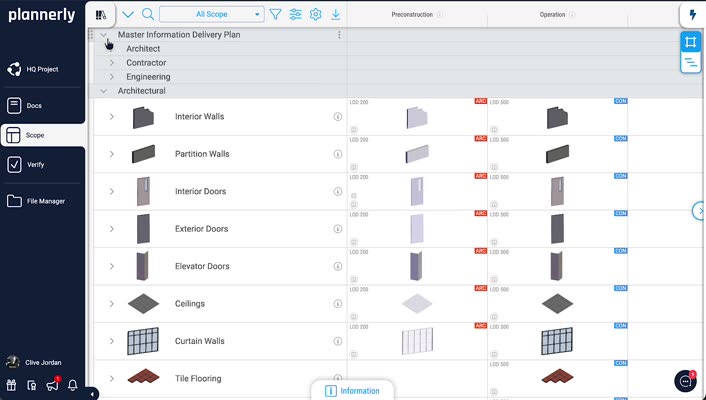 Scope task view showing attachments or required documents