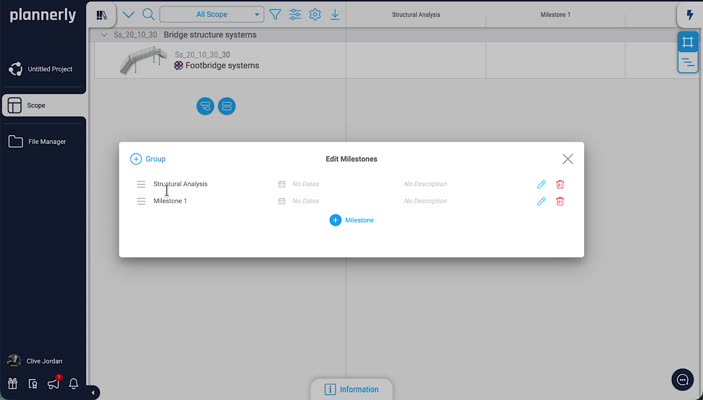 Create milestone groups