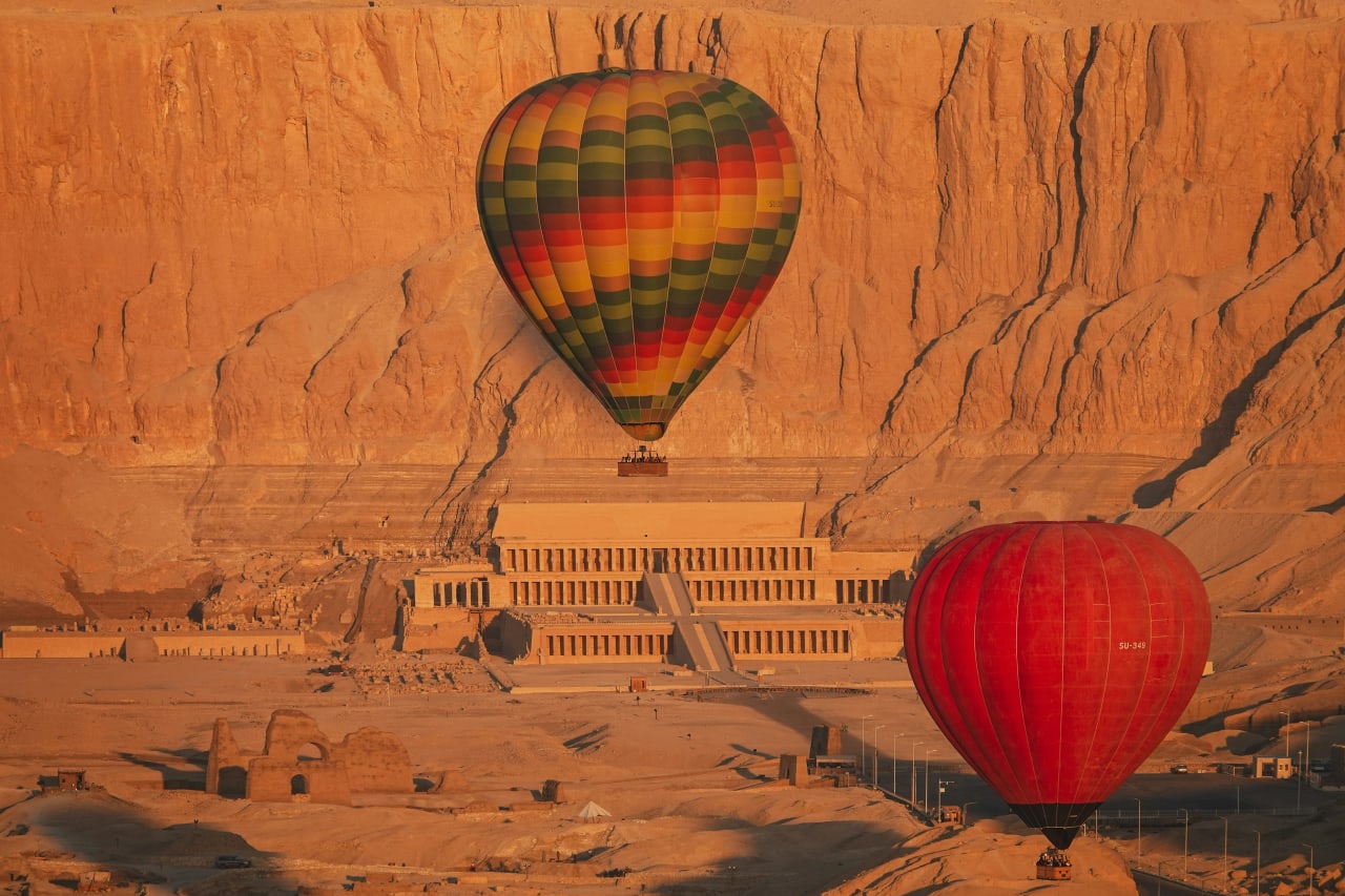Hot-air balloons over Luxor’s West Bank