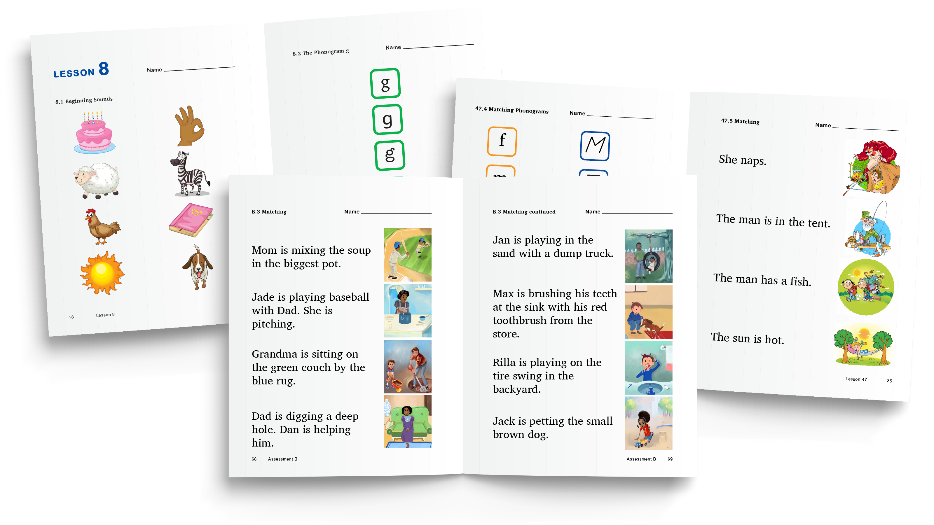 Colorful engaging games and activities that support application of newly learned rules and concepts through fun, multi-sensory practice!