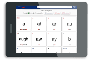 Interactive phonogram chart accessible on all devices for phonogram practice anywhere!