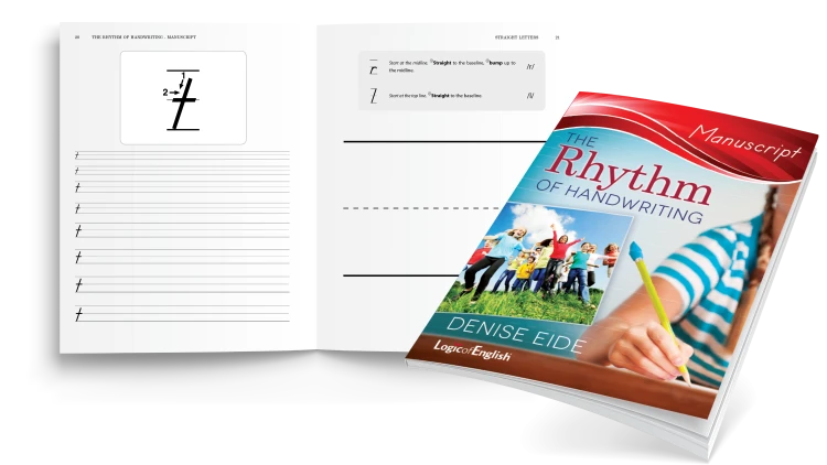 Rhythm of Handwriting Student Book - Manuscript introduces letters in groups based on similar strokes.