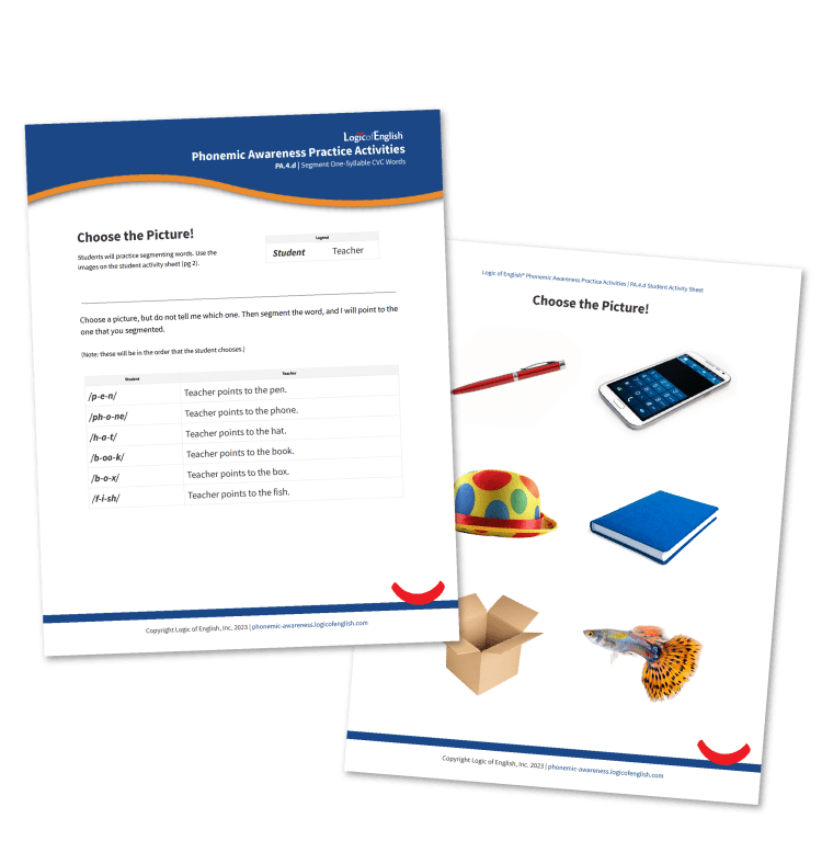 Downloadable phonemic awareness activities