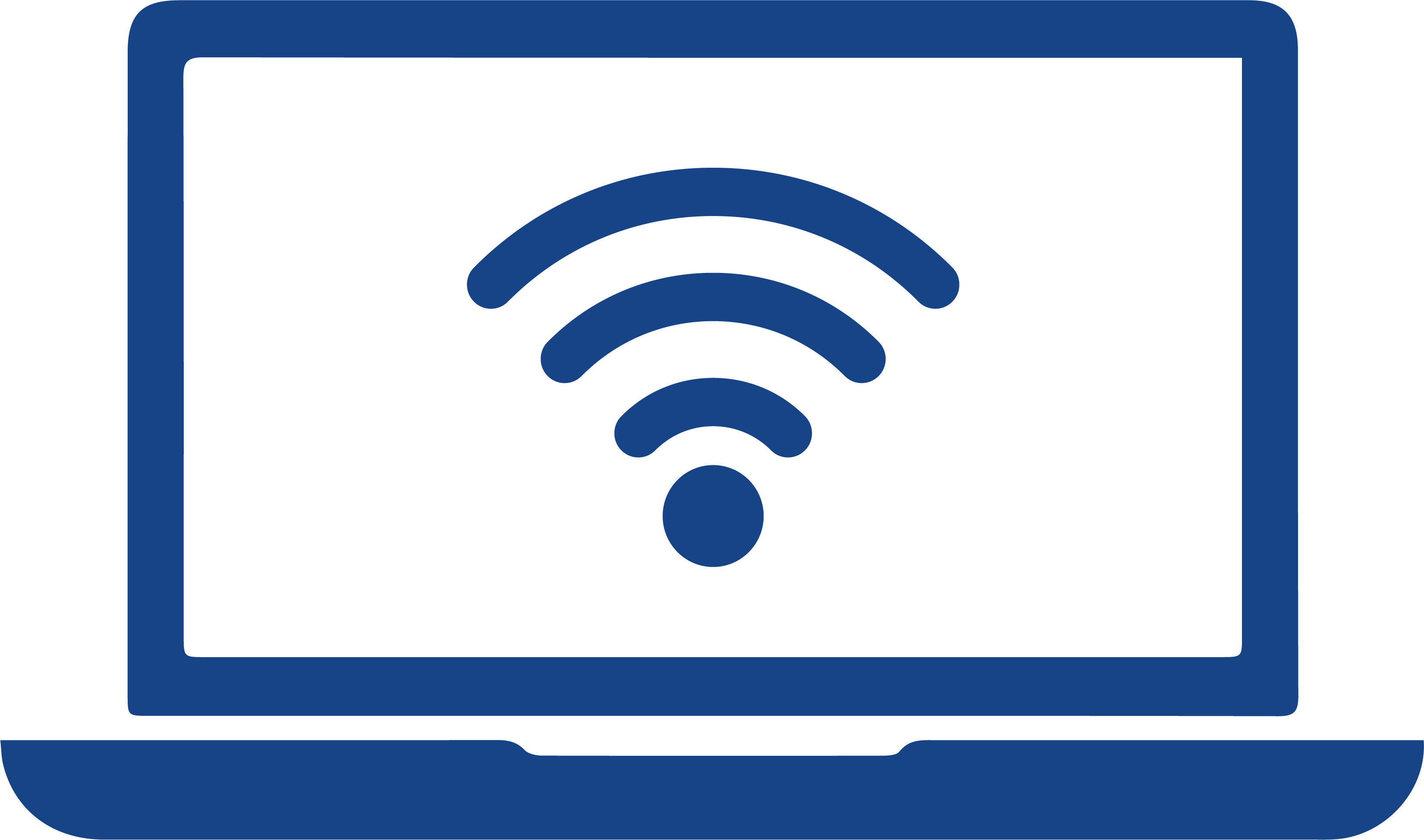 Simplified icon for virtual content requiring internet access.