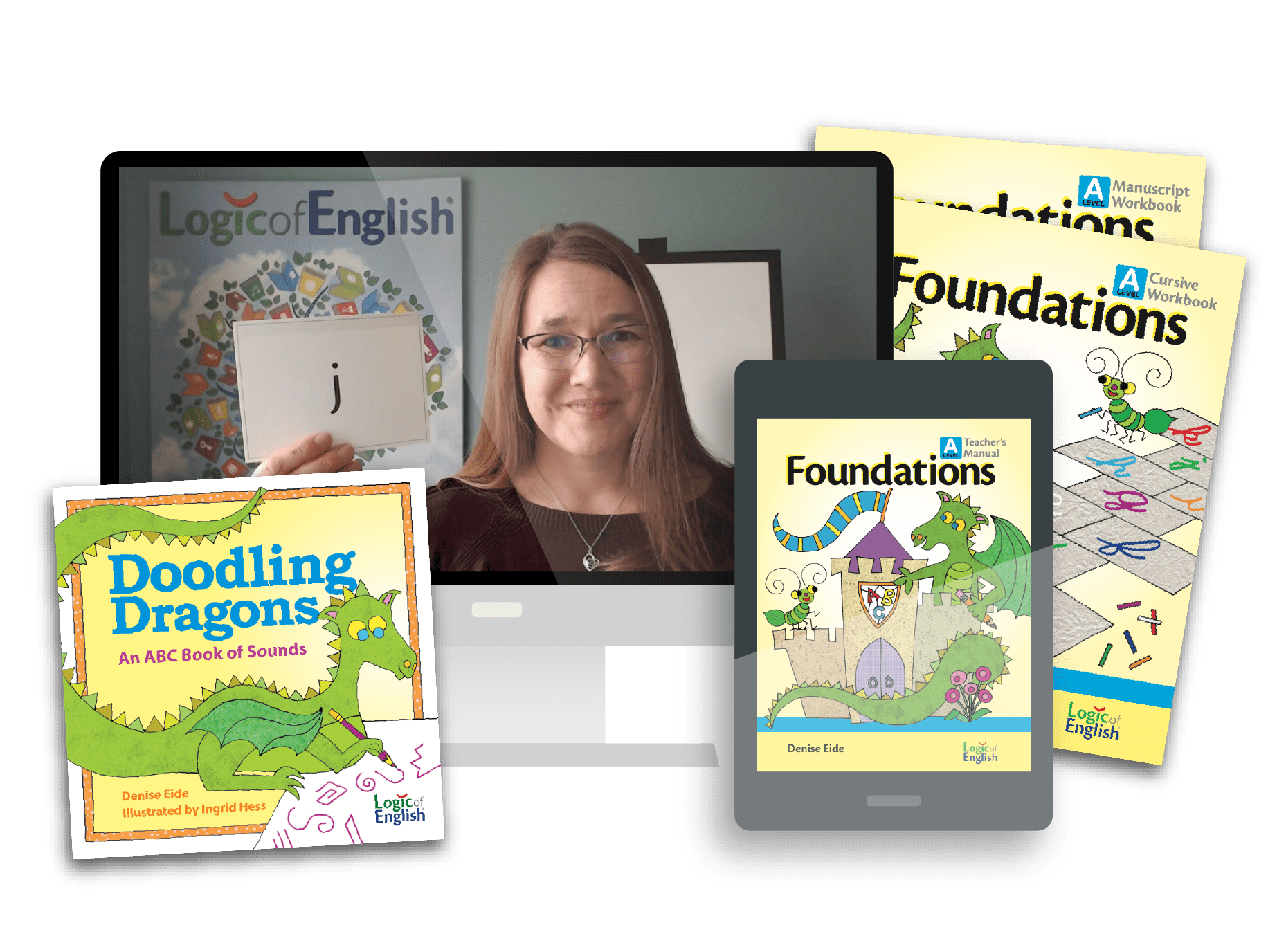 Components from the entry level volume of Foundations A, an integrated language arts curriculum based on the Science of Reading