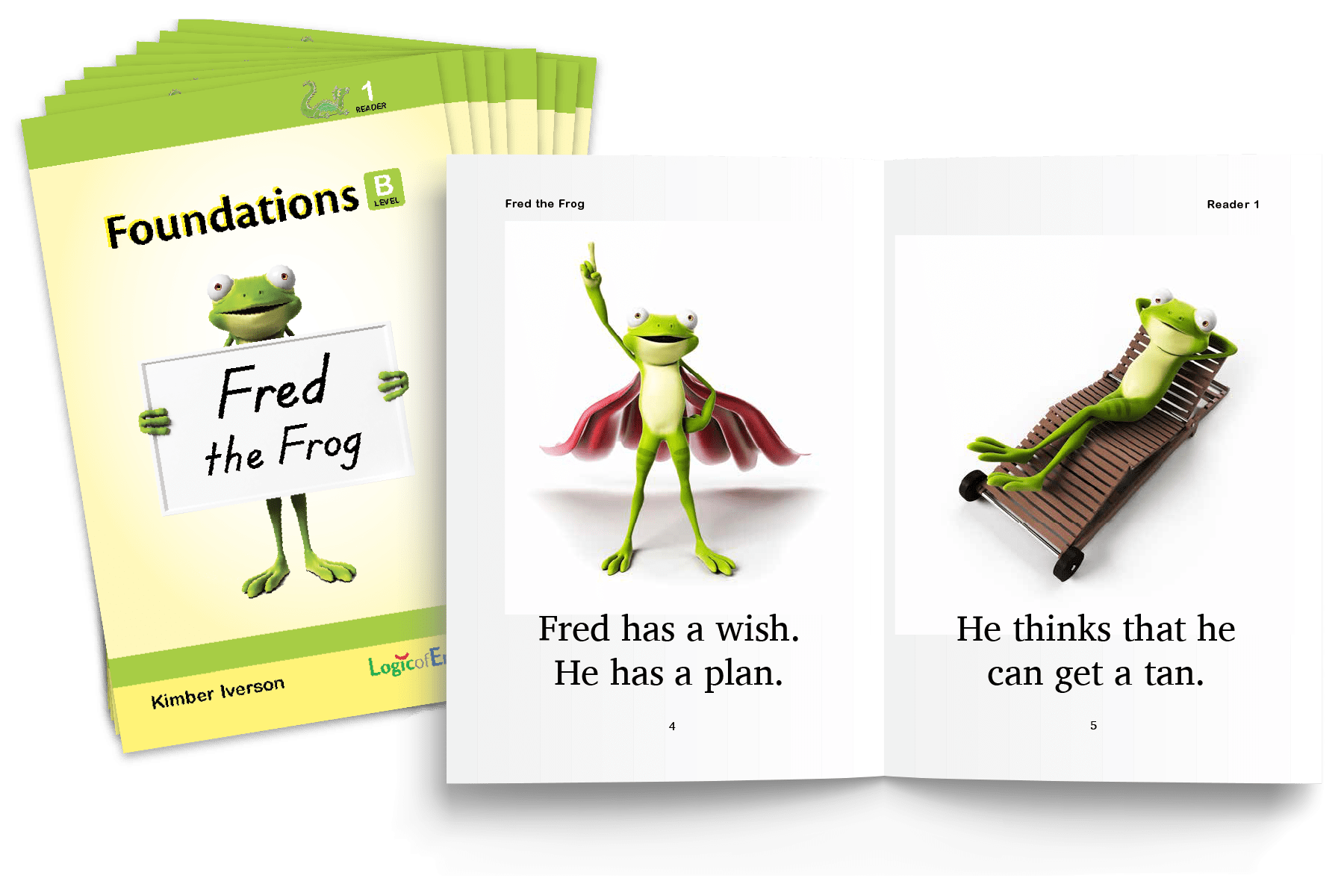 Set of 8 decodable readers controlled for phonograms and spelling rules learned throughout Foundations B.