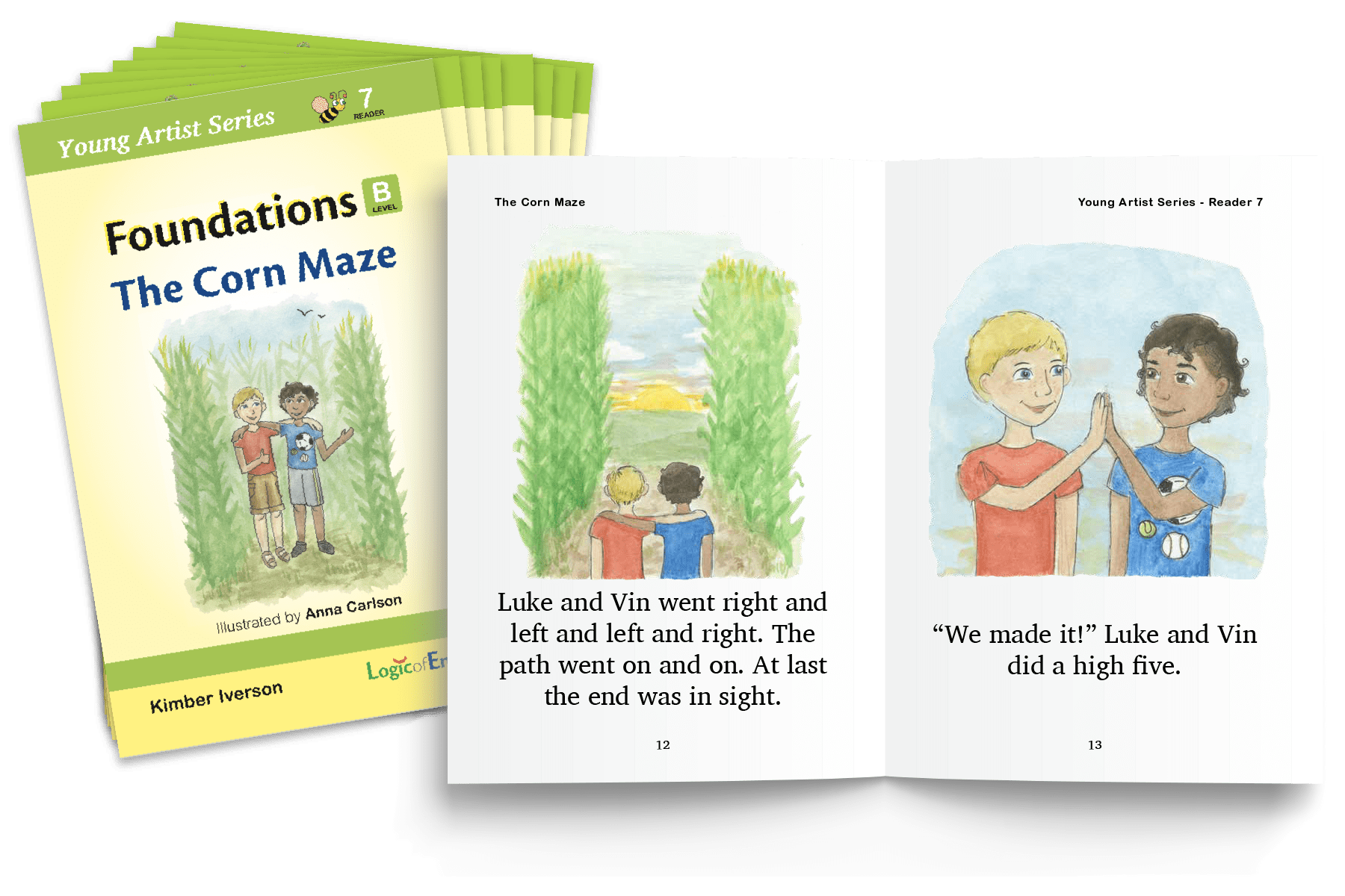 Set of 8 decodable readers controlled for phonograms and spelling rules learned throughout Foundations B.
