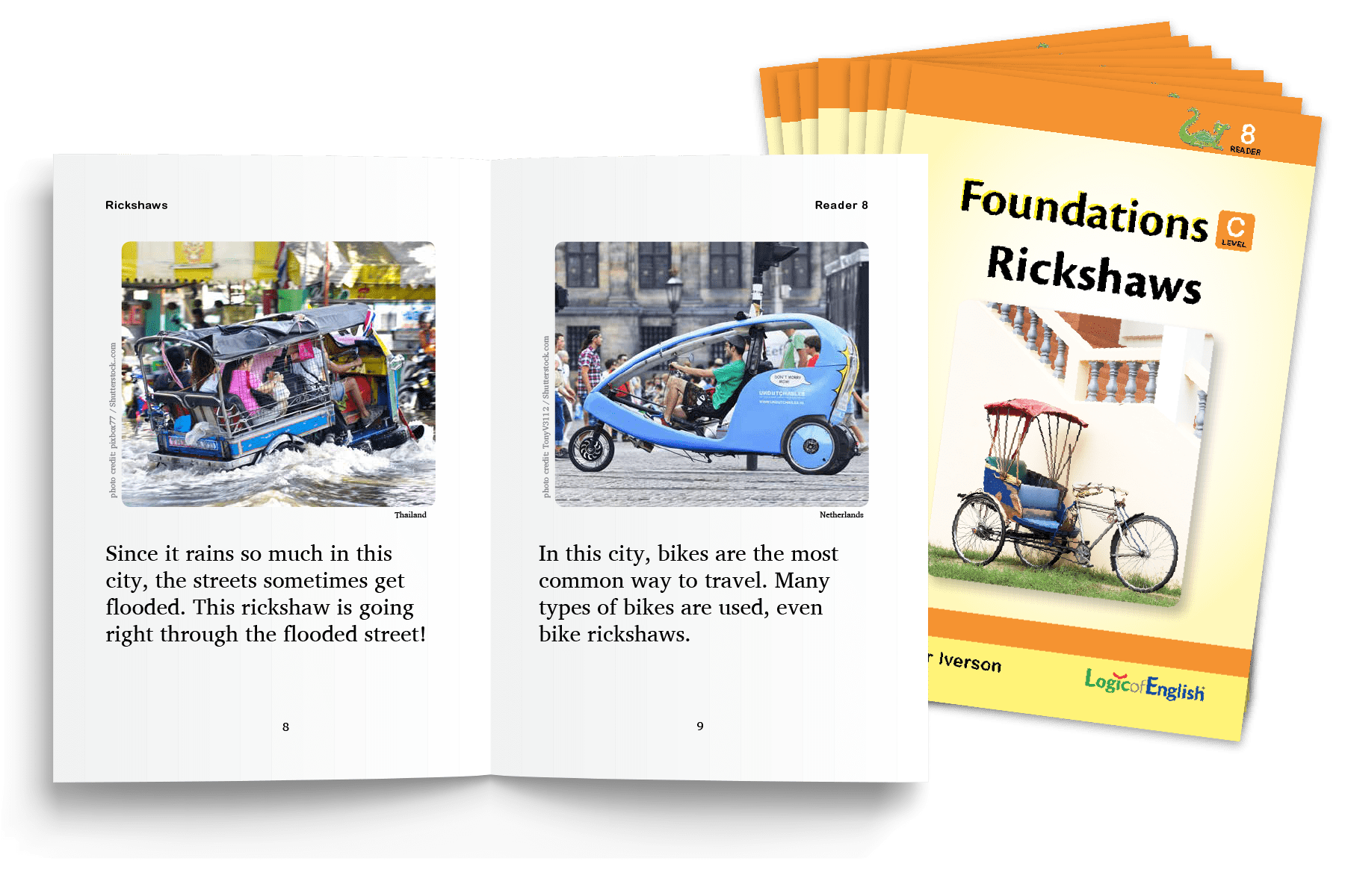Set of 8 nonfiction, decodable readers controlled for phonograms and spelling rules learned throughout Foundations C.