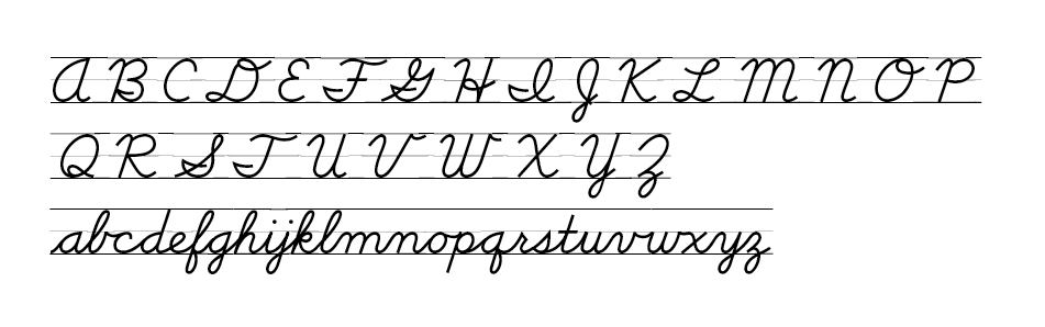 Cursive Handwriting Fonts - Letter