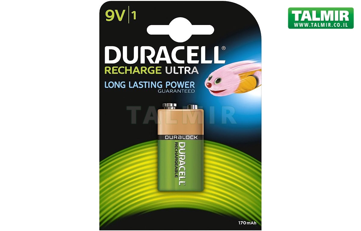 Duracell 170mAh NiMH 9V Rechargeable Battery