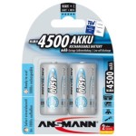 זוג סוללות נטענות - ANSMANN - C - 1.2V 4500MAH - NIMH