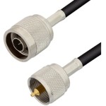 כבל קואקסיאלי - N (M) ~ UHF (M) - RG58 - 0.25M