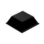 רגליות גומי שחורות נדבקות - פרופיל מרובע - 20.5X7.6 מ''מ