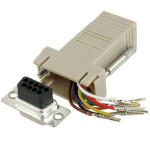 מתאם תקשורת - (RJ45 (F) ~ DB9 (M