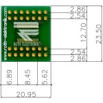 לוח מתאם לרכיבי TSSOP-28 ~ DIP - SMD