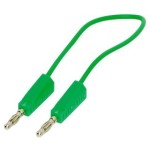 כבל בדיקה - 4MM PLUG ~ 4MM PLUG 0.5M - בידוד ירוק