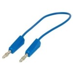 כבל בדיקה - 4MM PLUG ~ 4MM PLUG 0.5M - בידוד כחול