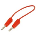 כבל בדיקה - 4MM PLUG ~ 4MM PLUG 1.5M - בידוד אדום