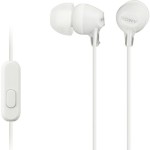 אוזניות סיליקון עם דיבורית - SONY MDR-EX15AP WHITE