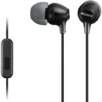 אוזניות סיליקון עם דיבורית - SONY MDR-EX15AP BLACK