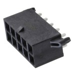 מחבר MOLEX להלחמה למעגל מודפס - סדרת MEGA-FIT - זכר 12 מגעים