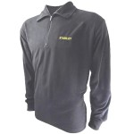 חולצת עבודה - פליז שרוול ארוך עם צווארון - צבע אפור - מידה M