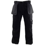 מכנסי עבודה - דגמ''ח עם ברכיות - צבע שחור - מידה 36W / 31L