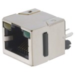 מחבר מסוכך RJ45 - נקבה למעגל מודפס - RJHSE-3381 - CAT5E