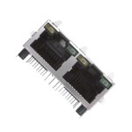 מחבר מסוכך RJ45 - נקבה למעגל מודפס - RJHSE-5384-02 - CAT5E