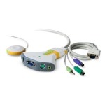 ממתג - KVM SWITCH PS/2 + AUDIO 2:1