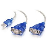 כבל מתאם - (0.5M - USB ~ 2XSERIAL (RS232