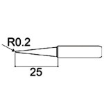 ראש למלחם - 0.2MM LONG CONICAL