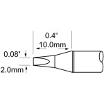 ראש לידית מלחם - METCAL STP-CH20 - CHISEL 2MM