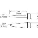 ראש לידית מלחם - METCAL TFP-BLP2 - BLADE 2MM