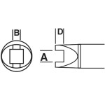 ראש לידית מלחם - METCAL SMTC-096 - SLOT 1.78MM