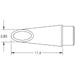 ראש לידית מלחם - METCAL SMTC-1186 - HOOF 2.85MM