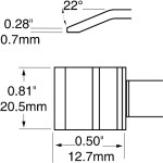 ראש לידית מלחם - METCAL PTTC-706 - BLADE 20.5MM